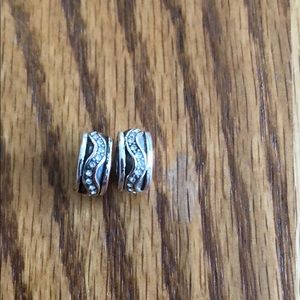 Brighton silver and rhinestone stopper charms